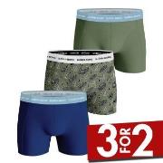 Björn Borg 3P Essential Shorts 2033 Blå/Hvit bomull Medium Herre