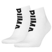 Puma Strømper 2P Men Logo Quarter Socks Hvit Str 39/42 Herre