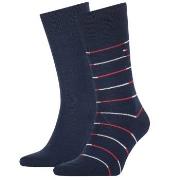 Tommy Hilfiger Strømper 2P Men Tommy Stripe Socks Marine Str 43/46 Her...