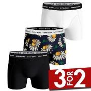 Björn Borg 3P Essential Shorts 2033 Svart blomstre bomull XX-Large Her...