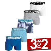 Björn Borg 5P Essential Shorts 2115 Blå/Lysblå bomull Small Herre