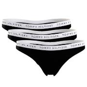 Tommy Hilfiger Truser 3P Recycled Essentials Thong Svart X-Large Dame