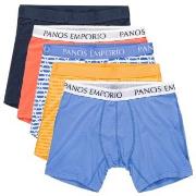 Panos Emporio 5P Bamboo Cotton Boxers Blå/Oransje X-Large Herre