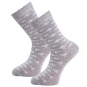 Trofe Bamboo Flower Socks Strømper 2P Grå Str 39/42 Dame