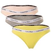 Calvin Klein Truser 3P Carousel Bikinis Rosa/Gul bomull Small Dame