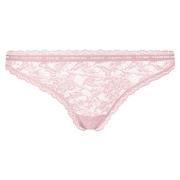 Calvin Klein Truser CK One Lace Thong Lysrosa nylon Small Dame