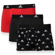 adidas 3P Active Flex Cotton Trunk Svart/Rød bomull XX-Large Herre