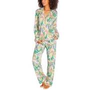 PJ Salvage Playful Prints Pyjama Grønn blomstre Medium Dame