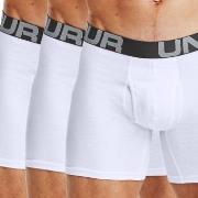 Under Armour 3P Charged Cotton 6in Boxer Hvit Medium Herre