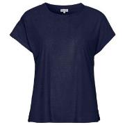 Damella Bamboo Stretchterry T-Shirt Marine Small Dame
