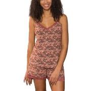 Trofe Flora Boxer Pyjama Mixed viskose Small Dame