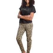 Trofe Leoheart Short Sleeve Pyjama Leopard bomull Medium Dame