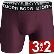 Björn Borg 2P Performance Boxer 1572 Blå/Lila polyester X-Large Herre