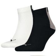 Puma Strømper 2P Men Logo Block Quarter Socks Svart/Hvit Str 39/42 Her...