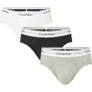 Calvin Klein 3P Modern Cotton Stretch Hip Brief Hvit/Grå bomull Medium...