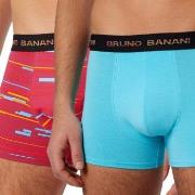 Bruno Banani 2P Connect Boxer Rød/Blå  bomull Medium Herre