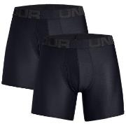 Under Armour 2P Tech 6in Boxers Svart polyester Small Herre