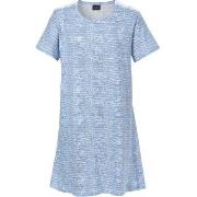 Trofe Croco Big T-Shirt Dress Blå Mønster bomull Large Dame