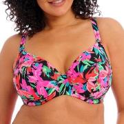 Elomi Savaneta Underwire Plunge Bikini Top Svart blomstre G 80 Dame