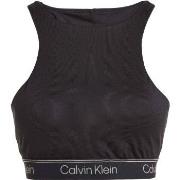 Calvin Klein BH Sport Cutout Medium Impact Sports Bra Svart polyester ...