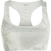 Calvin Klein BH Sport Medium Support Printed Bra Lysegrønn X-Large Dam...