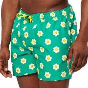 Happy socks Badebukser Smiley Daisy Swim Shorts Grønn m blomst Small H...