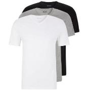 BOSS 3P V-Neck Classic T-shirt Hvit/Grå bomull Medium Herre