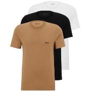 BOSS 3P Classic Cotton Solid T-Shirt Mixed bomull Medium Herre