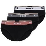 BOSS 3P Solid Cotton Power Brief Svart bomull Medium Herre