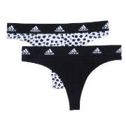 adidas Truser 2P Underwear Brazilian Thong Svart/Hvit bomull Large Dam...