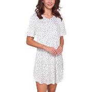 Lady Avenue Bamboo Short Sleeve Dotted Nightdress Lavendel Bambus Smal...