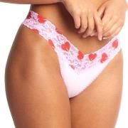 Hanky Panky Truser Cotton Original Rise Thong Rosa/Rød bomull One Size...