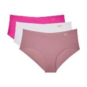 Under Armour Truser 3P Pure Stretch Hipster 1325 Rosa/Hvit Large Dame