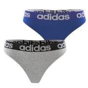 adidas Truser 2P Underwear Brazilian Thong Blå/Grå bomull X-Small Dame