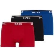 BOSS 3P Cotton Stretch Trunks Svart/Blå bomull X-Large Herre