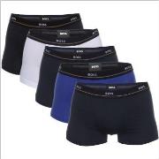 BOSS 5P Jersey Quality Cotton Mix Solid Cotton Trunks Mixed bomull XX-...