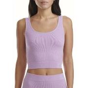 Adidas Sport 3D Rib Cropped Top Lyslilla Medium Dame