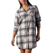 Trofe Flannel Nightdress Rutet bomull Medium Dame