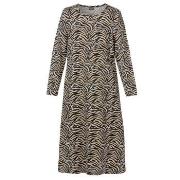 Trofe Zebra Long Sleeve Dress Mixed bomull X-Large Dame