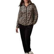 Trofe Zebra Velvet Set Svart/brun polyester Small Dame