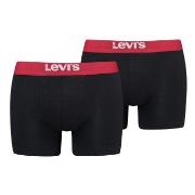 Levis 2P Men Solid Basic Boxer Brief Svart/Rød bomull XX-Large Herre