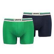 Levis 2P Men Sportswear Logo Boxer Brief Blå/Grønn bomull Medium Herre