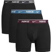 Nike 3P Everyday Essentials Cotton Stretch Boxer Svart/Vinrød bomull L...