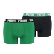 Puma 2P Basic Boxer Svart/Grønn bomull Medium Herre