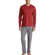 Calida Relax Streamline Long Pyjama Rød Mønster bomull X-Large Herre