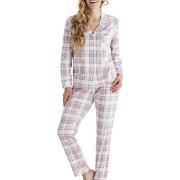 Damella Checked Cotton Pyjamas Rosa Mønster bomull Medium Dame