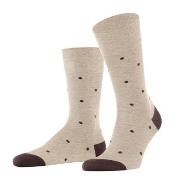 Falke Strømper Dot Socks Beige bomull Str 39/42 Herre