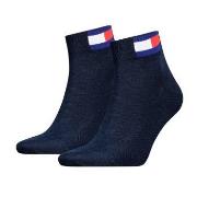 Tommy Men Uni Flag Quarter Sock Strømper 2P Marine Str 43/46 Herre