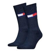 Tommy Men Uni TJ Flag Socks Strømper 2P Marine Str 39/42 Herre