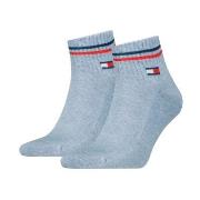 Tommy Men Uni TJ Iconic Quarter Socks Strømper 2P Lysblå Str 43/46 Her...